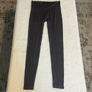 ELIETIAN Dark Gray High-Waisted Leggings Layering One Size Stretchy Cold Weather